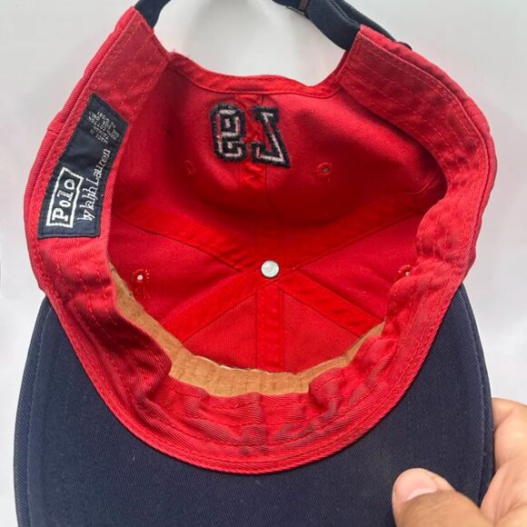 Vintage Polo Ralph Lauren Two Tone Spellout Hat RARE - Picture 5 of 6